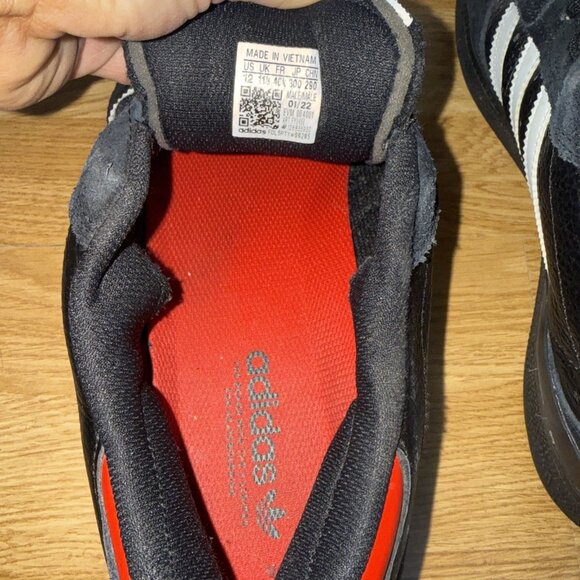 Adidas Men's Busenitz Rare Color Suede Skate Soccer Shoes Black White Red 12 - Picture 6 of 9